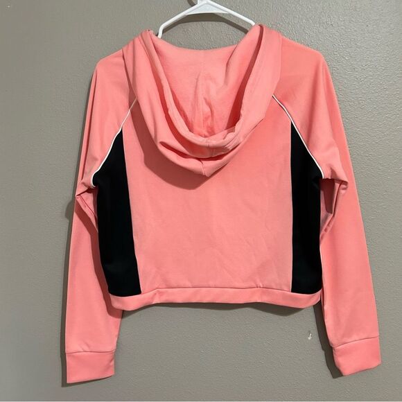 NEW Adidas pink cropped boxy fit full zip hoodie women’s size small - Picture 5 of 8